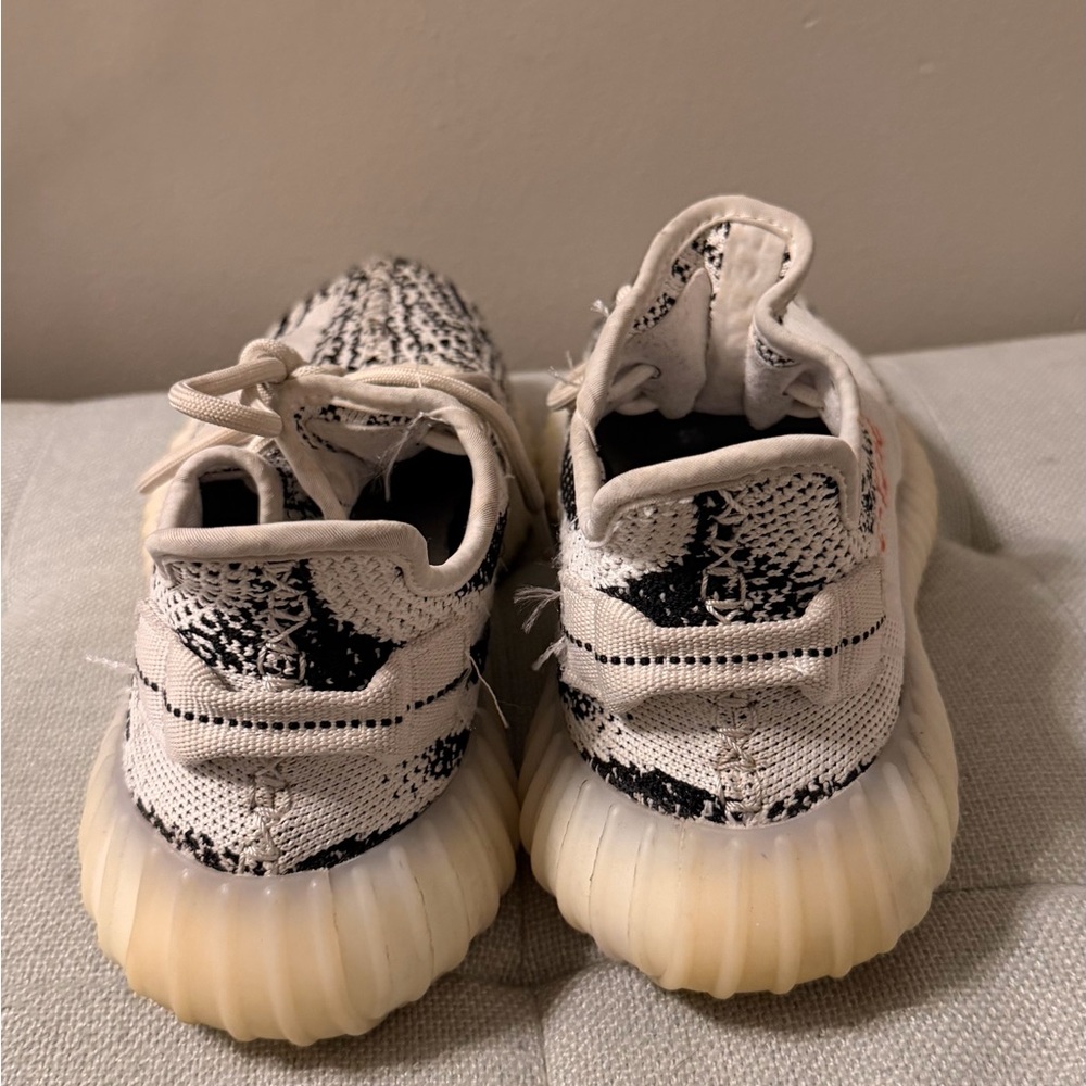 Adidas Yeezy Boost 350 V2 zebra black and white sneakers 6 - Picture 3 of 5